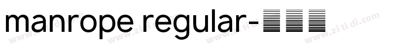 manrope regular字体转换